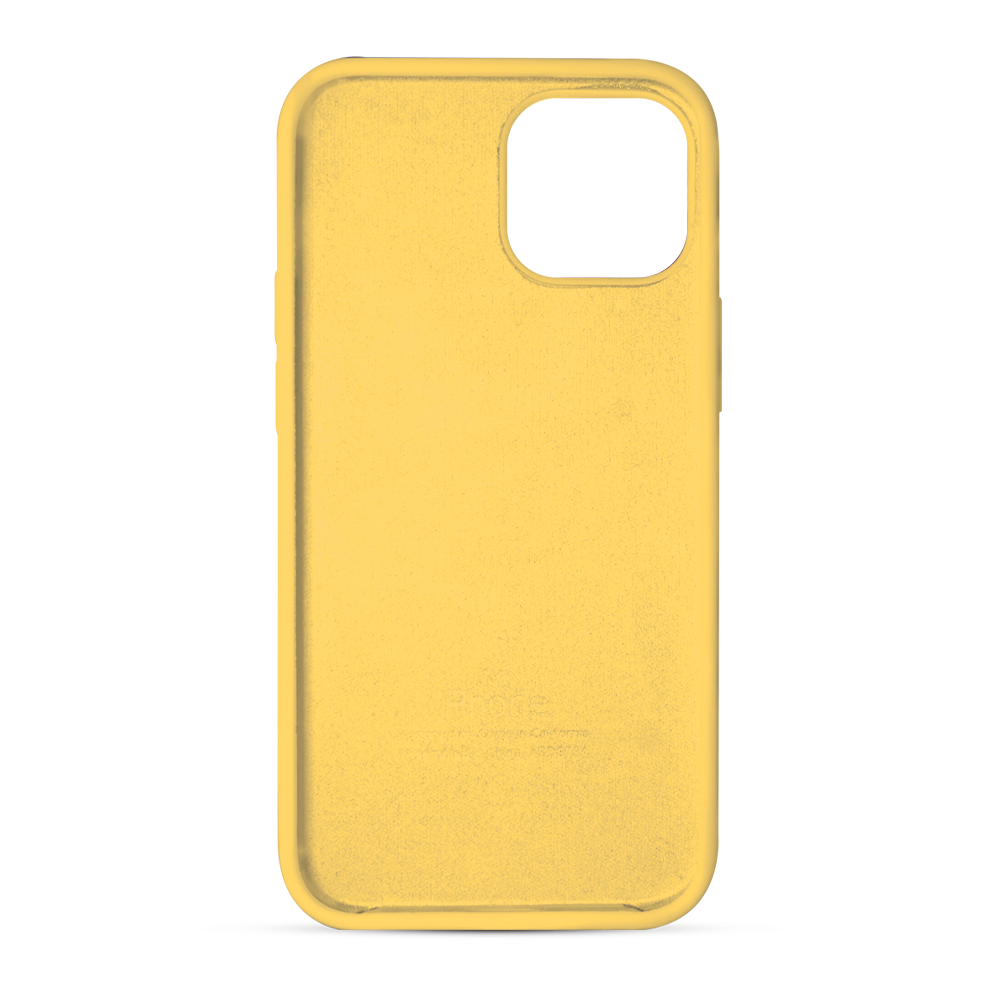 Capa iPhone 12 Pro Max Silicone Aveludada Amarela – Eu Que Fiz